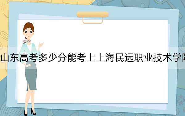 山東高考多少分能考上上海民遠(yuǎn)職業(yè)技術(shù)學(xué)院,？附2022-2024年最低錄取分?jǐn)?shù)線