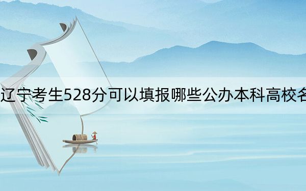 遼寧考生528分可以填報(bào)哪些公辦本科高校名單？（附帶2022-2024年528錄取名單）