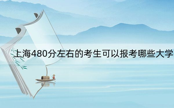 上海480分左右的考生可以報(bào)考哪些大學(xué),？（附帶近三年480分大學(xué)錄取名單）
